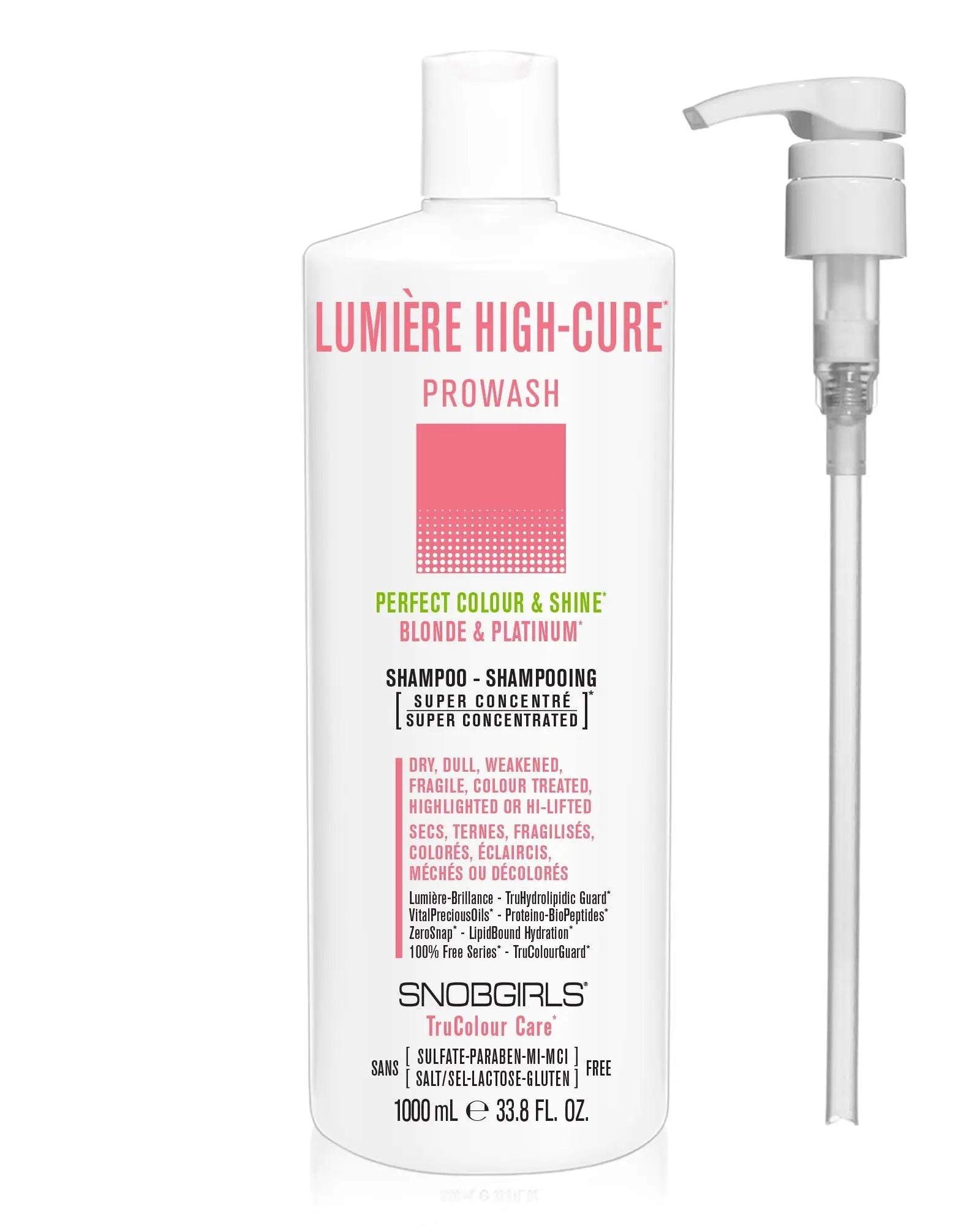 LUMIERE HIGHCURE Prowash Vegan Shampoo 1000 mL + PumpLUMIERE HIGHCURE Prowash Vegan Shampoo 1000 mL + PumpSNOBGIRLS Canada
