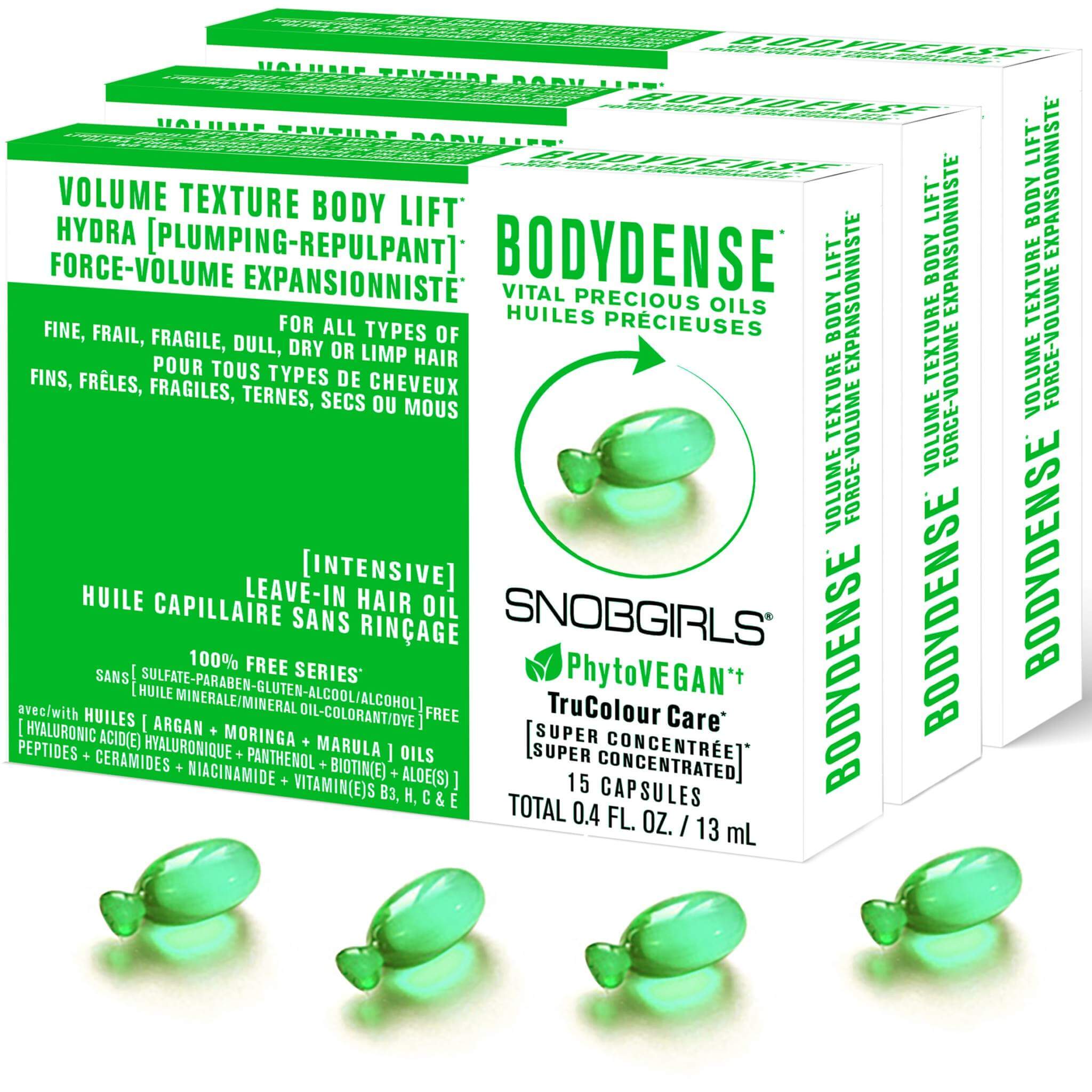 BODYDENSE Salon Vegan Hair Oil Volume Texture Body Lift - 45 Capsules