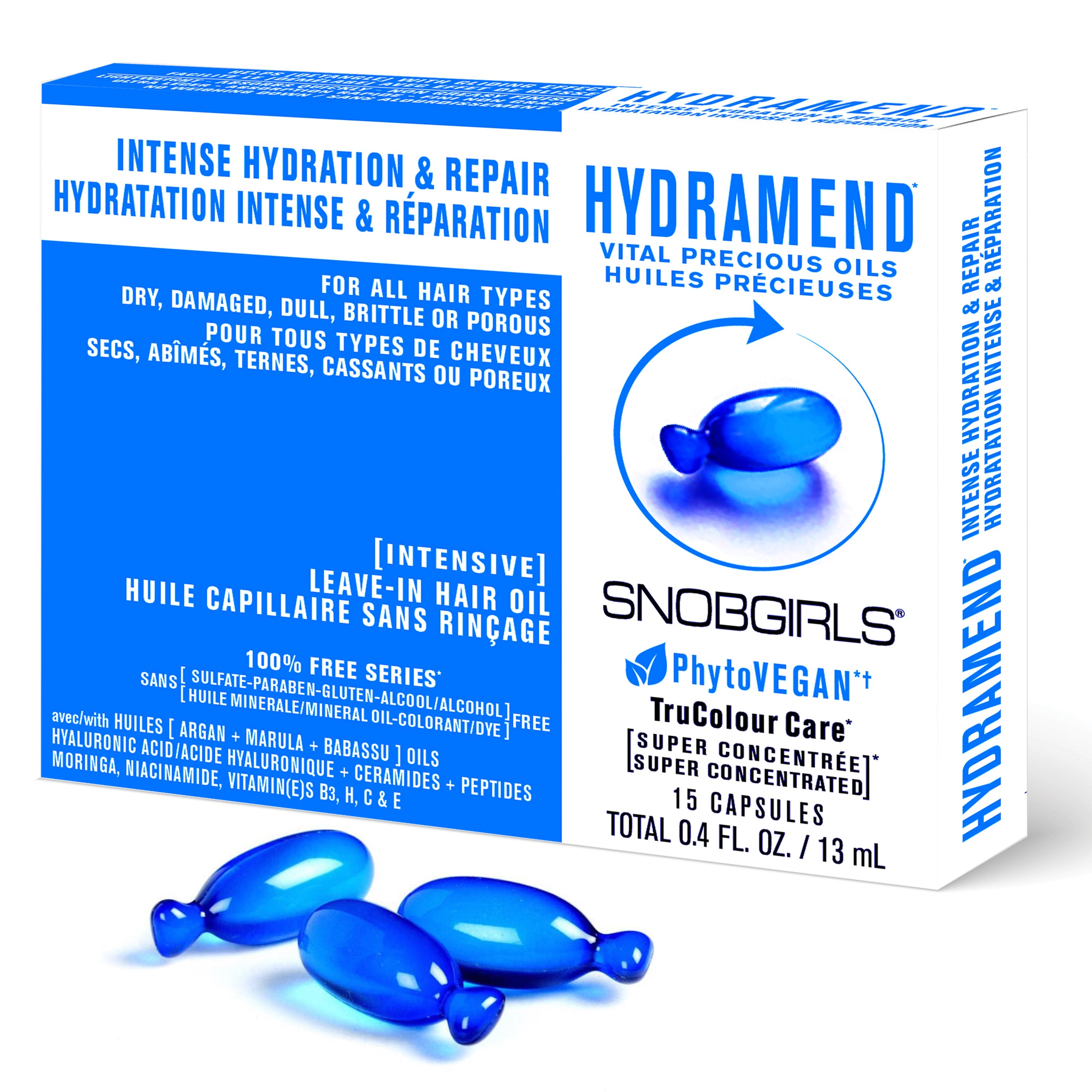 Trio HYDRAMEND Vegan Shampoo, Conditioner, Hair Oil for INTENSE HYDRATION REPAIR