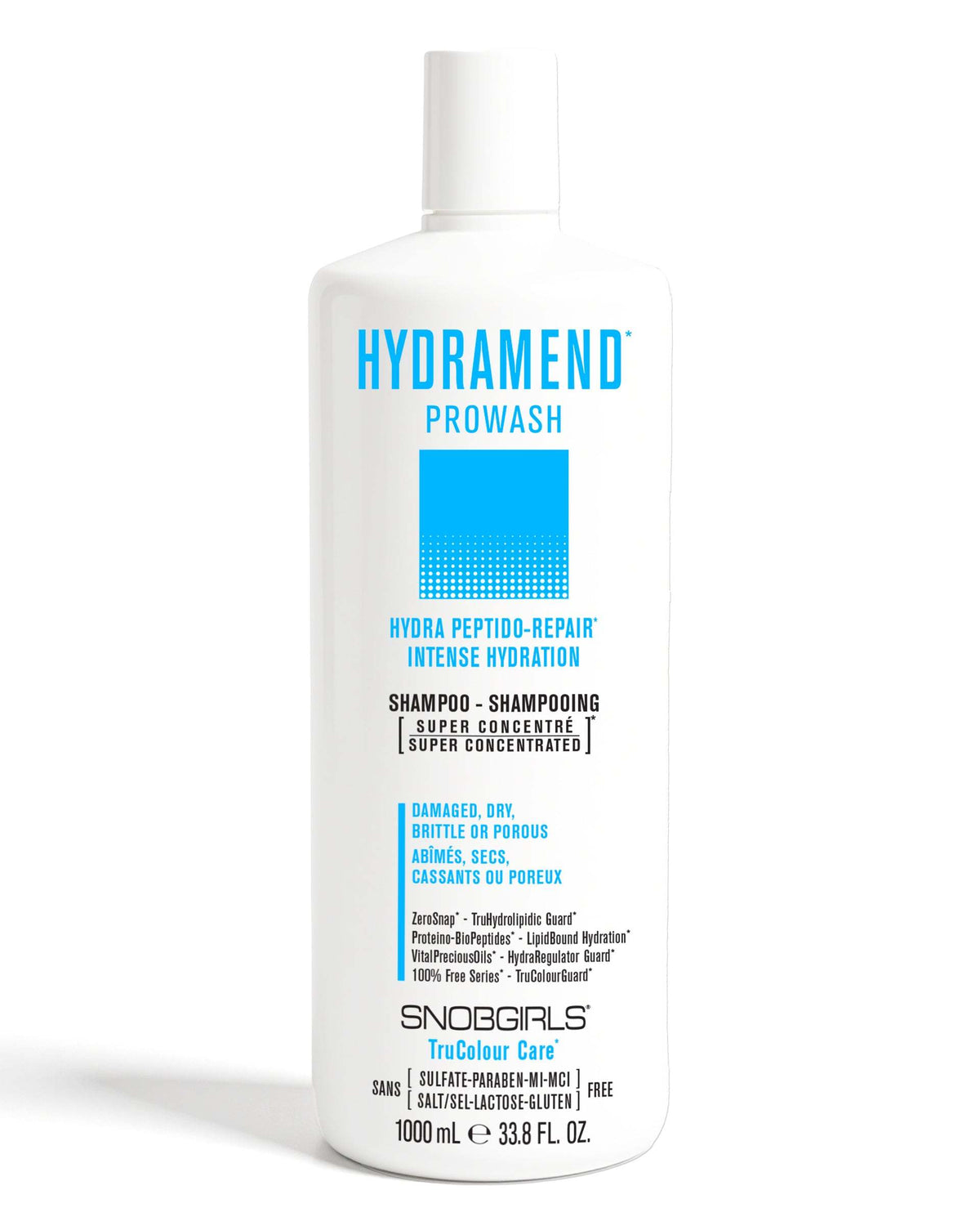 HYDRAMEND Hydrating Duo Liters + PumpsHYDRAMEND*HYDRA PEPTIDO-REPAIR* INTENSE HYDRATIONFor Damaged, Dry, Brittle or Porous Hair 1 x HYDRAMEND PROWASH 1000 mL1 x HYDRAMEND MASQUE-CREME 1000 mL100% Free SeSNOBGIRLS Canada