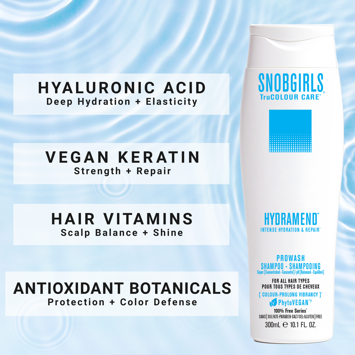 HYDRAMEND Vegan Shampoo + Conditioner 1000 mL
