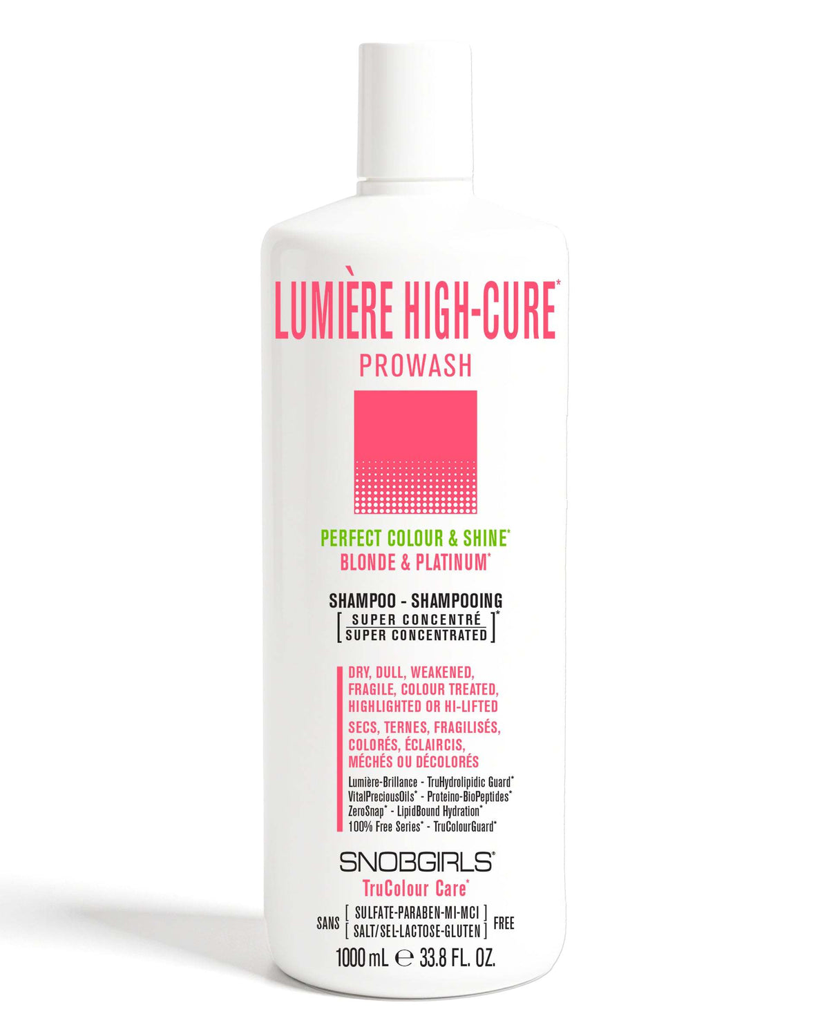 LUMIERE HIGHCURE DUO 1000 mL + PumpsLUMIÈRE HIGHCURE*PERFECT COLOUR &amp;amp; SHINE* BLONDE &amp;amp; PLATINUM*For Dry, Dull, Weakened, Fragile, Colour Treated, Highlighted or Highly-Lifted Hair1 x LUMIERE HIGSNOBGIRLS Canada