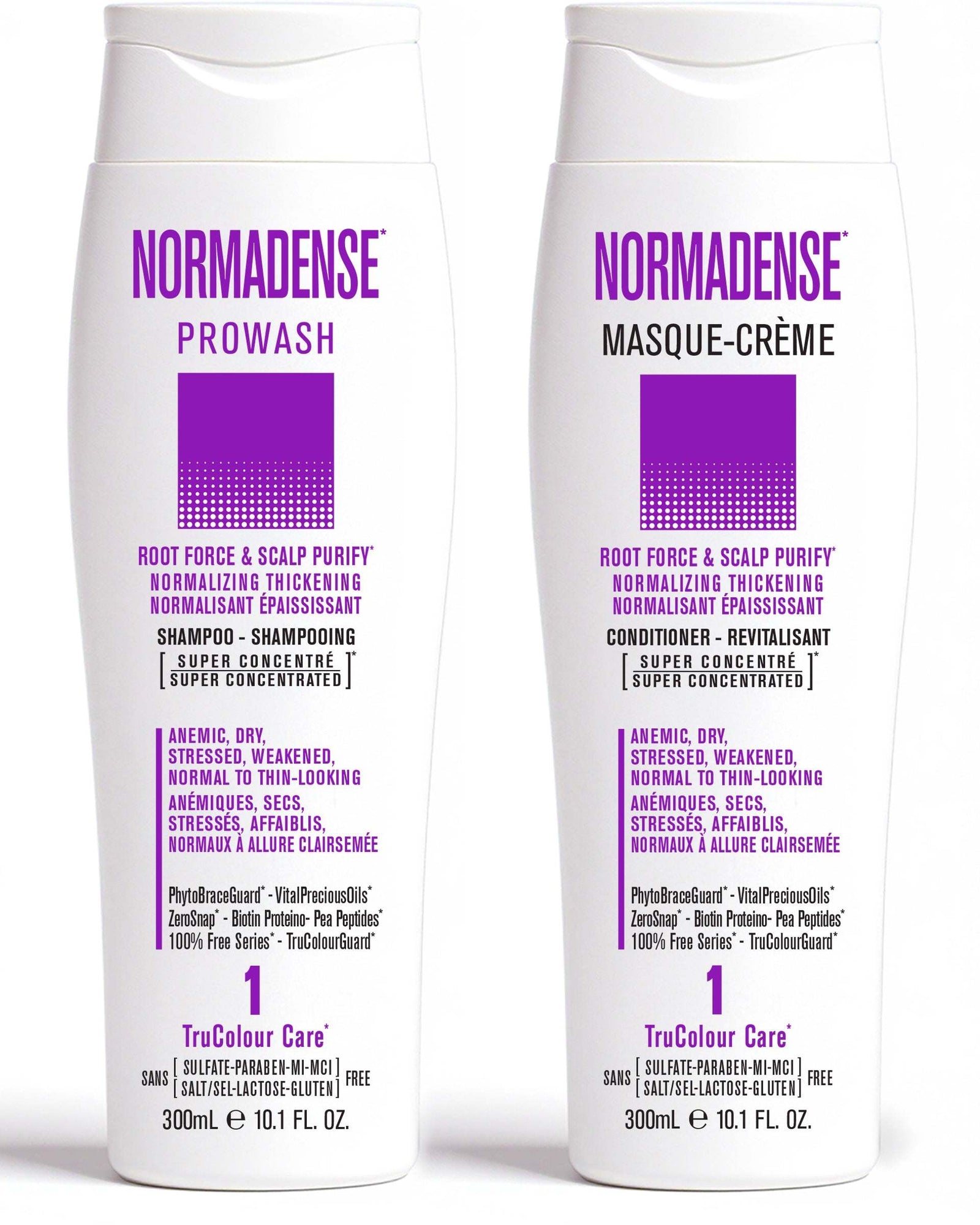 NORMADENSE 1 Duo 300 mLROOT FORCE &amp; SCALP PURIFYNORMALIZING THICKENING
For Dry, Stressed, Weakened, Normal to Thin-Looking Hair1 x NORMADENSE 1 Shampoo 300 mL1 x NORMADENSE 1 ConditionSNOBGIRLS Canada