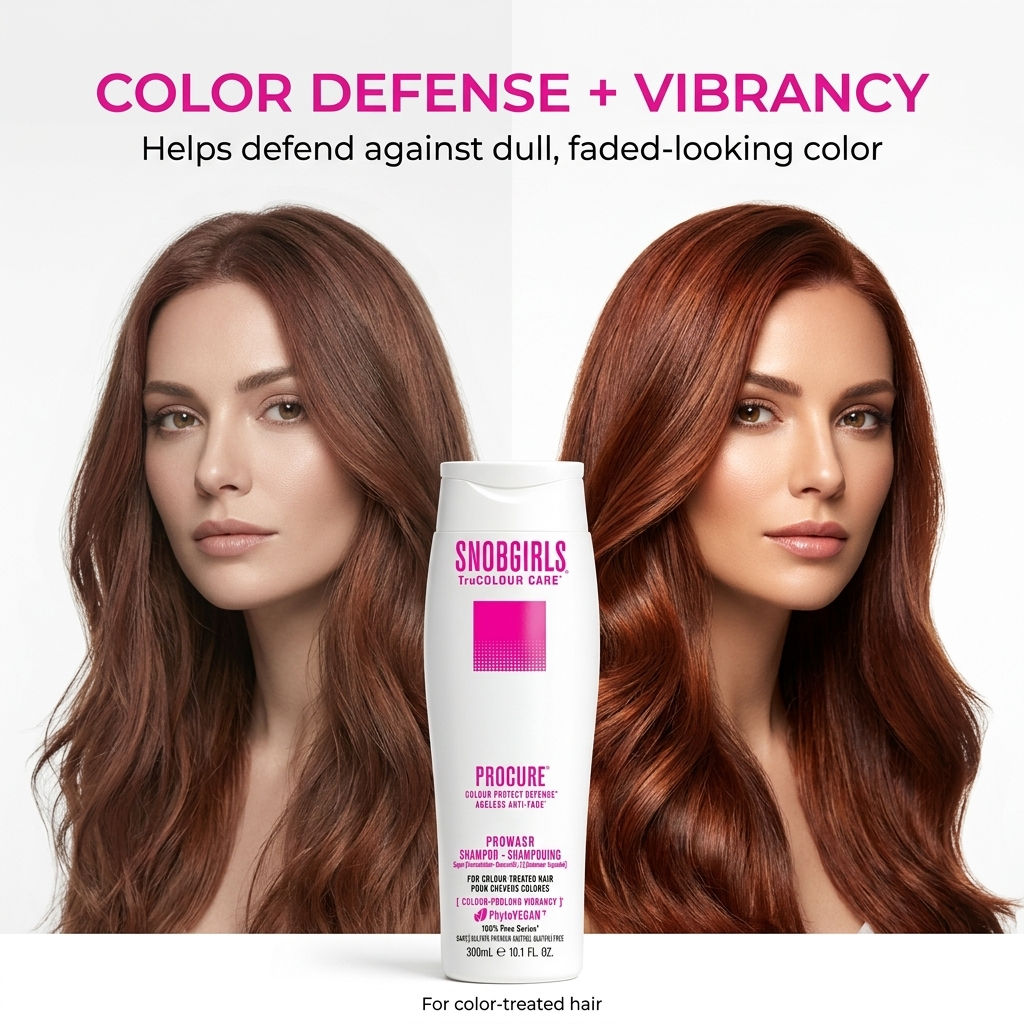 PROCURE Super Concentrated PROWASH Vegan Shampoo 1000mL with pump for color-treated hair protection and vibrancy