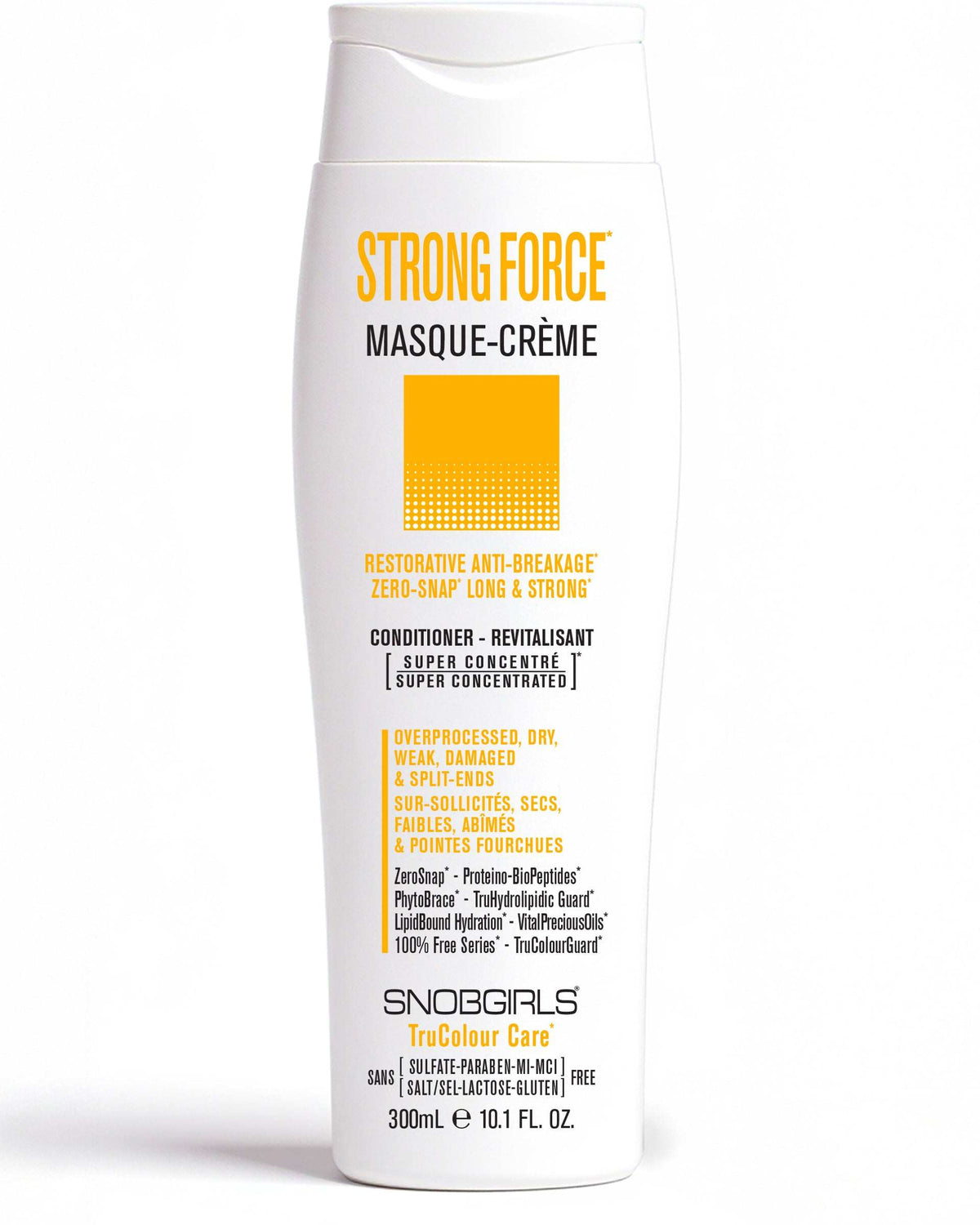 Trio STRONGFORCE Vegan Shampoo, Conditioner, Hair Oil for Strength RepSTRENGTH REPAIR &amp;amp; SPLIT-END SEAL
For Overprocessed, Dry, Weak, Damaged Hair or Split-Ends

1 X STRONGFORCE Vegan Shampoo 10.1 FL. OZ.1 X STRONGFORCE Vegan ConditSNOBGIRLS Canada