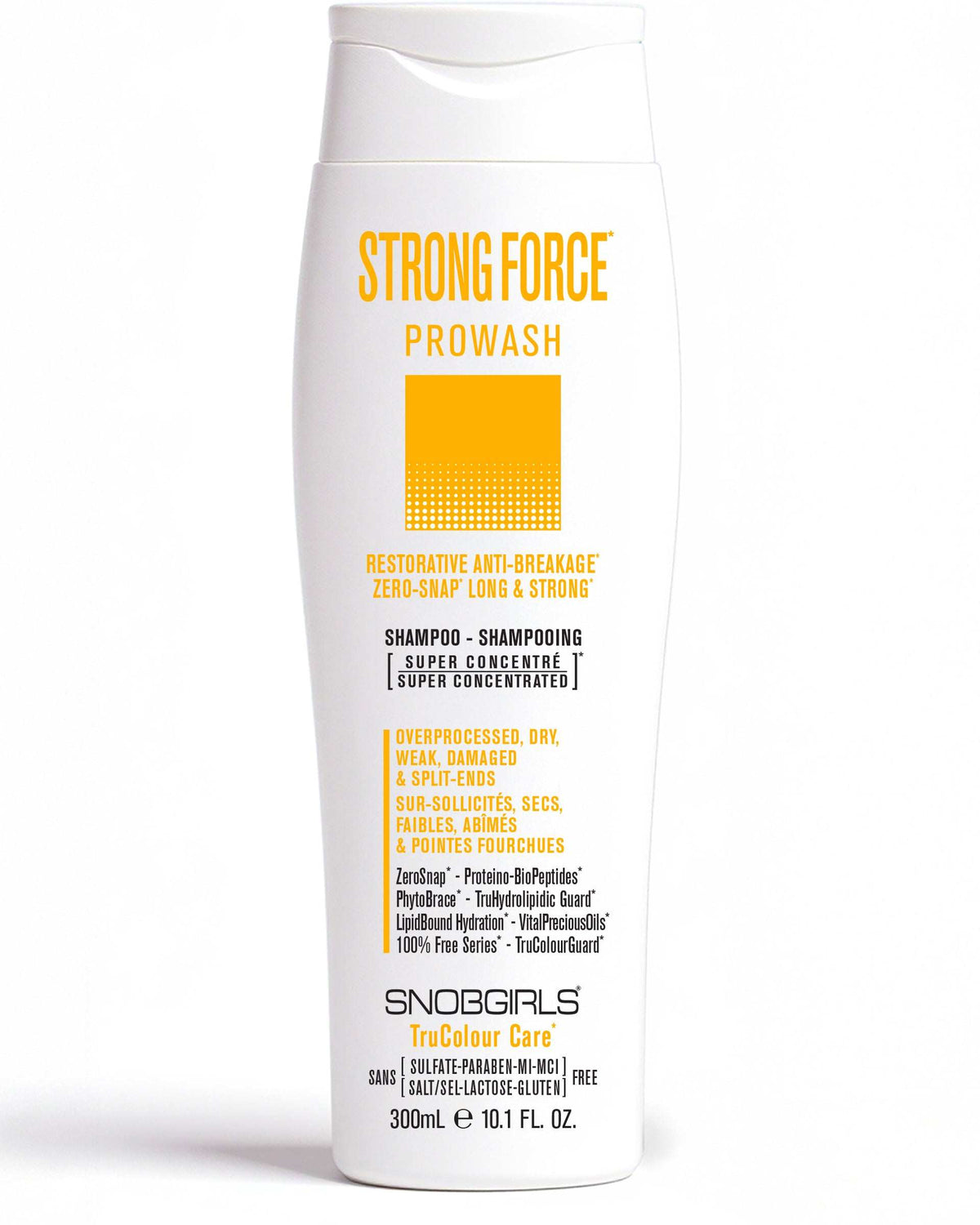 Trio STRONGFORCE Vegan Shampoo, Conditioner, Hair Oil for Strength RepSTRENGTH REPAIR &amp;amp; SPLIT-END SEAL
For Overprocessed, Dry, Weak, Damaged Hair or Split-Ends

1 X STRONGFORCE Vegan Shampoo 10.1 FL. OZ.1 X STRONGFORCE Vegan ConditSNOBGIRLS Canada