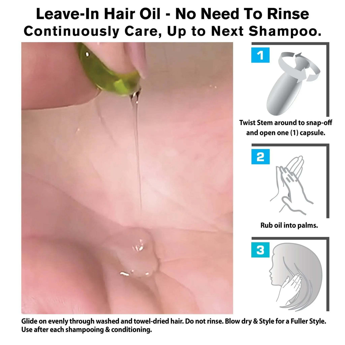 BODYDENSE Intensive Leave-In Hair Oil with Argan Oil, Hyaluronic Acid, Panthenol, Biotin, Aloe &amp; Vitamins - SNOBGIRLS Canada