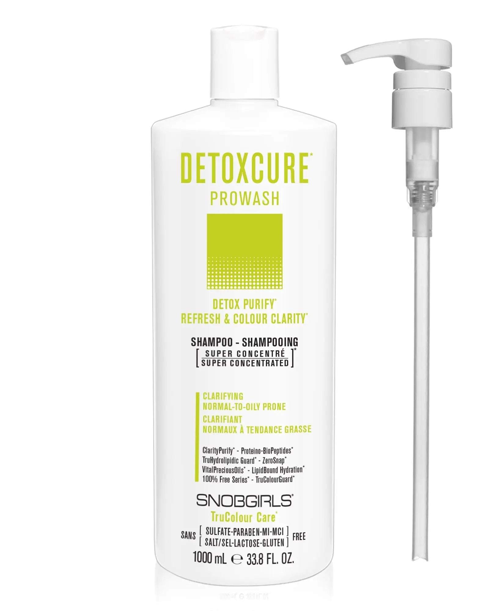 DETOXCURE Prowash (shampoo) 1000 mL + Pump - SNOBGIRLS Canada