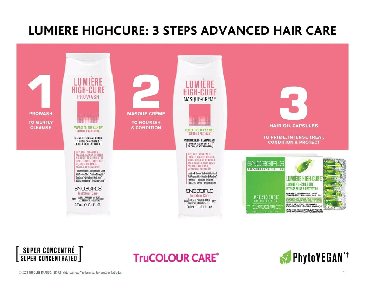 DUO LUMIERE HIGH-CURE Bundle- 1 Shampoo with 1 Conditioner 1000 mL - SNOBGIRLS Canada