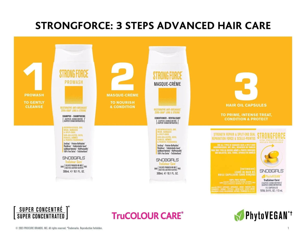 DUO STRONGFORCE Bundle- 1 Shampoo with 1 Conditioner 1000 mL - SNOBGIRLS Canada