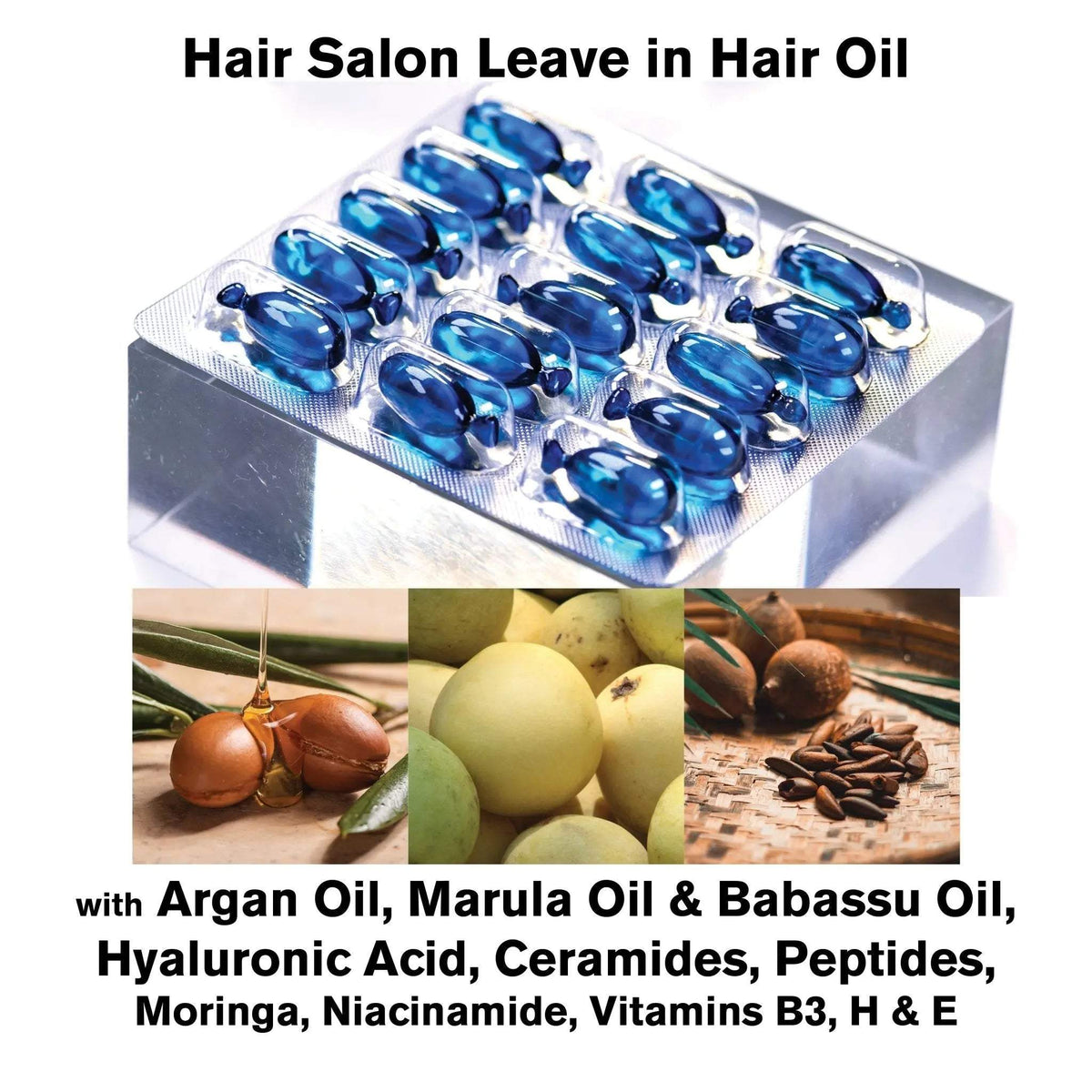 HYDRAMEND Intensive Leave-In Hair Oil with Argan Oil, Hyaluronic Acid, Ceramides, Peptides &amp; Vitamins - SNOBGIRLS Canada