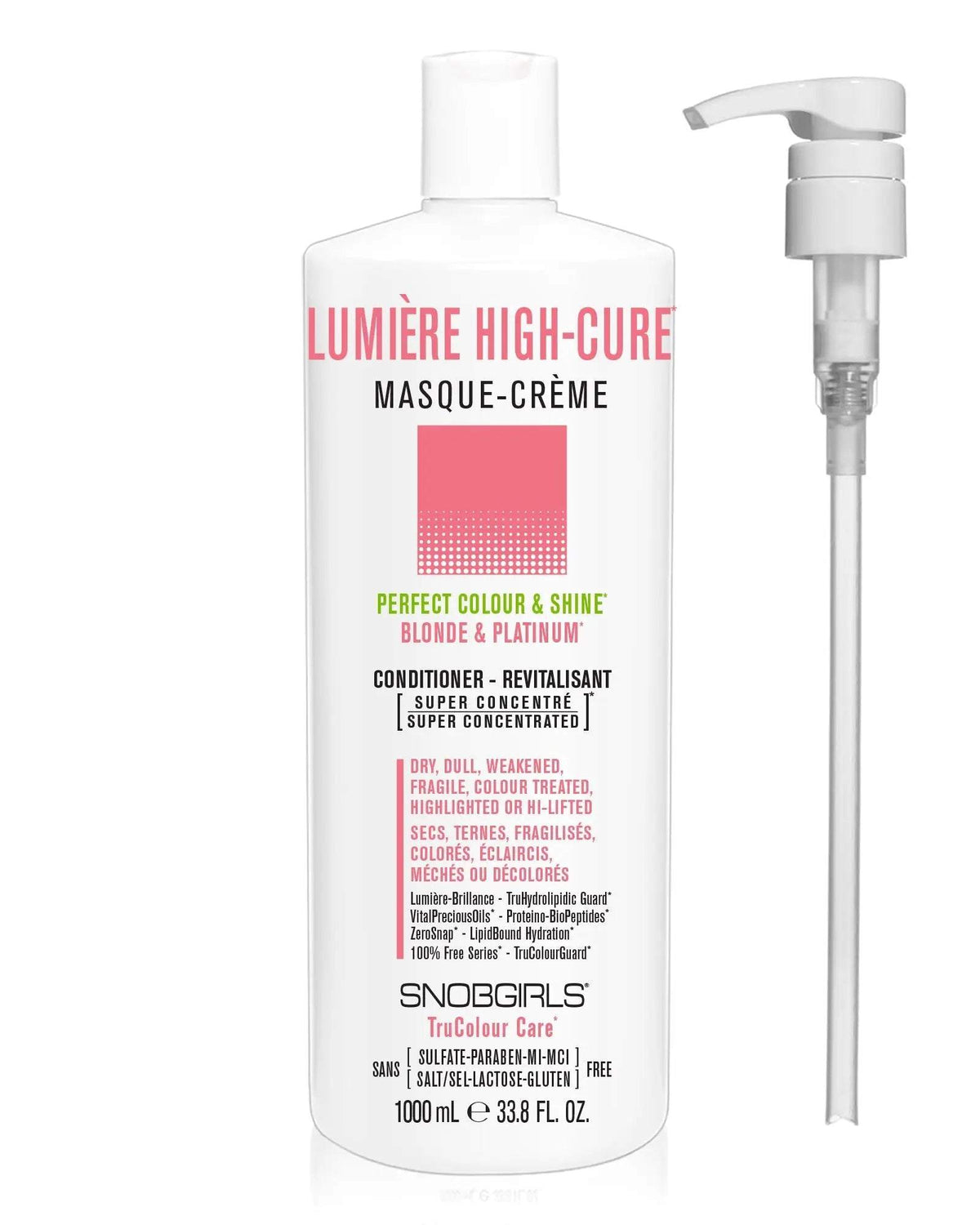 LUMIERE HIGHCURE Masque-Creme (conditioner) 1000 mL + Pump - SNOBGIRLS Canada