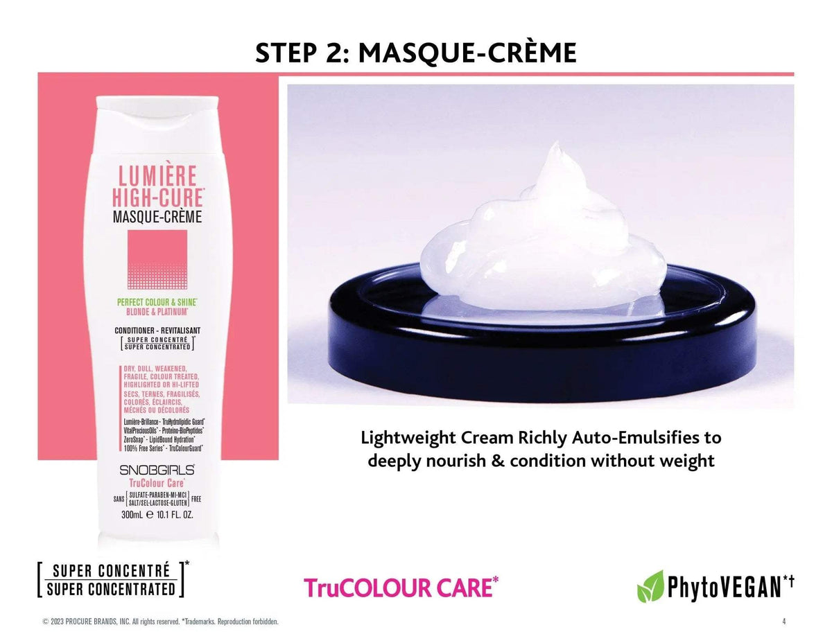 LUMIERE HIGHCURE Masque-Creme Vegan Conditioner 1000 mL + Pump - SNOBGIRLS Canada