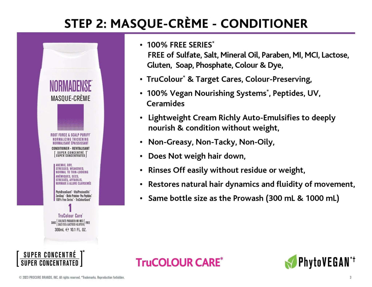 NORMADENSE 1 Masque-Creme Vegan Conditioner 1000 ml + pump - SNOBGIRLS Canada