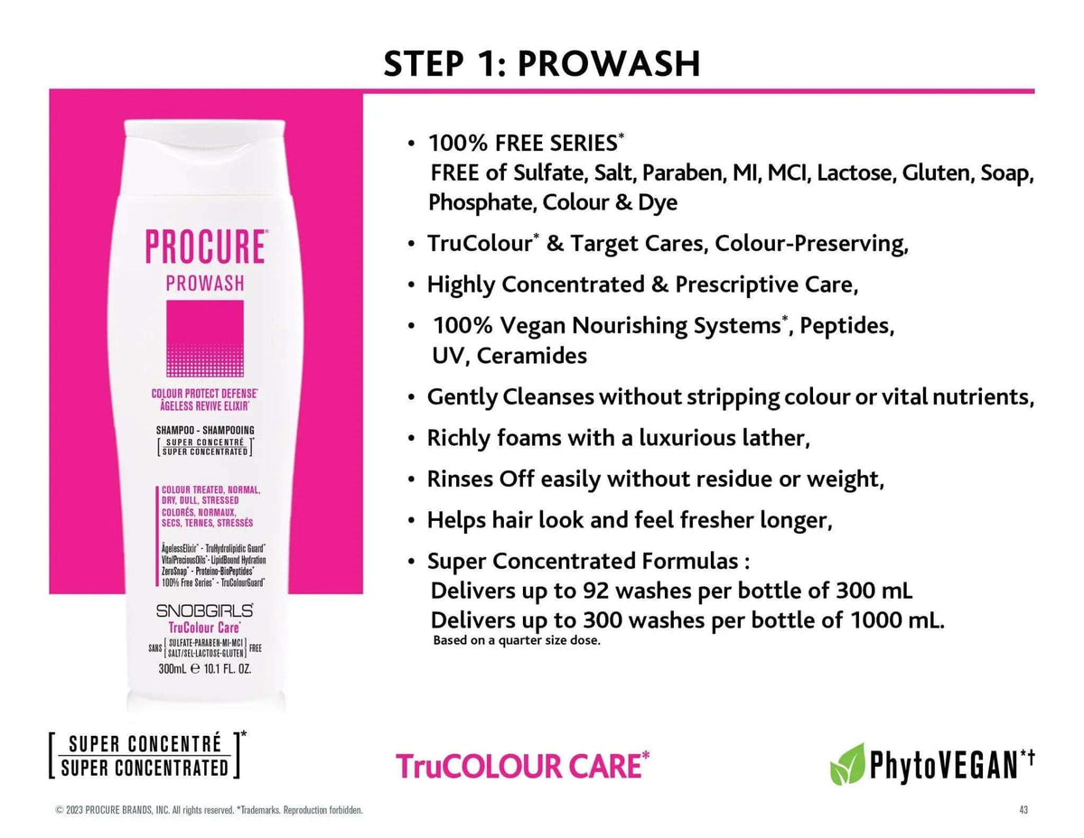 PROCURE Prowash Vegan Shampoo 1000 mL - SNOBGIRLS Canada