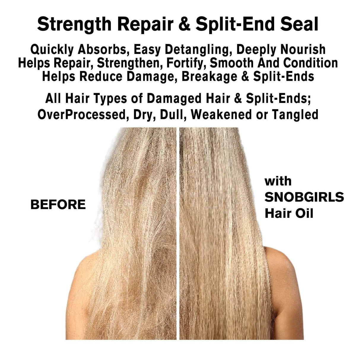 STRONGFORCE Intensive Leave-In Hair Oil with Argan Oil, Hyaluronic Acid, Ceramides, Peptides &amp; Vitamins - SNOBGIRLS Canada