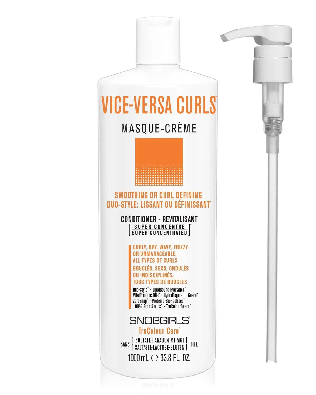 VICE-VERSA CURLS Masque-Creme (conditioner) 1000 mL + Pump - SNOBGIRLS Canada